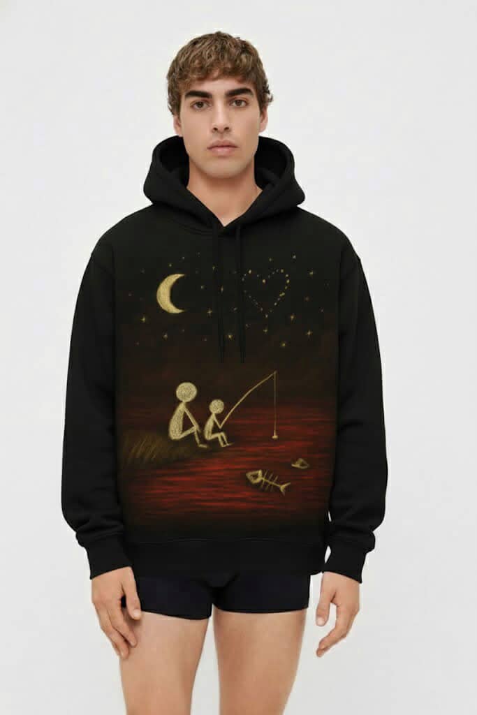 Moonlit Silence - Fishing Hoodie